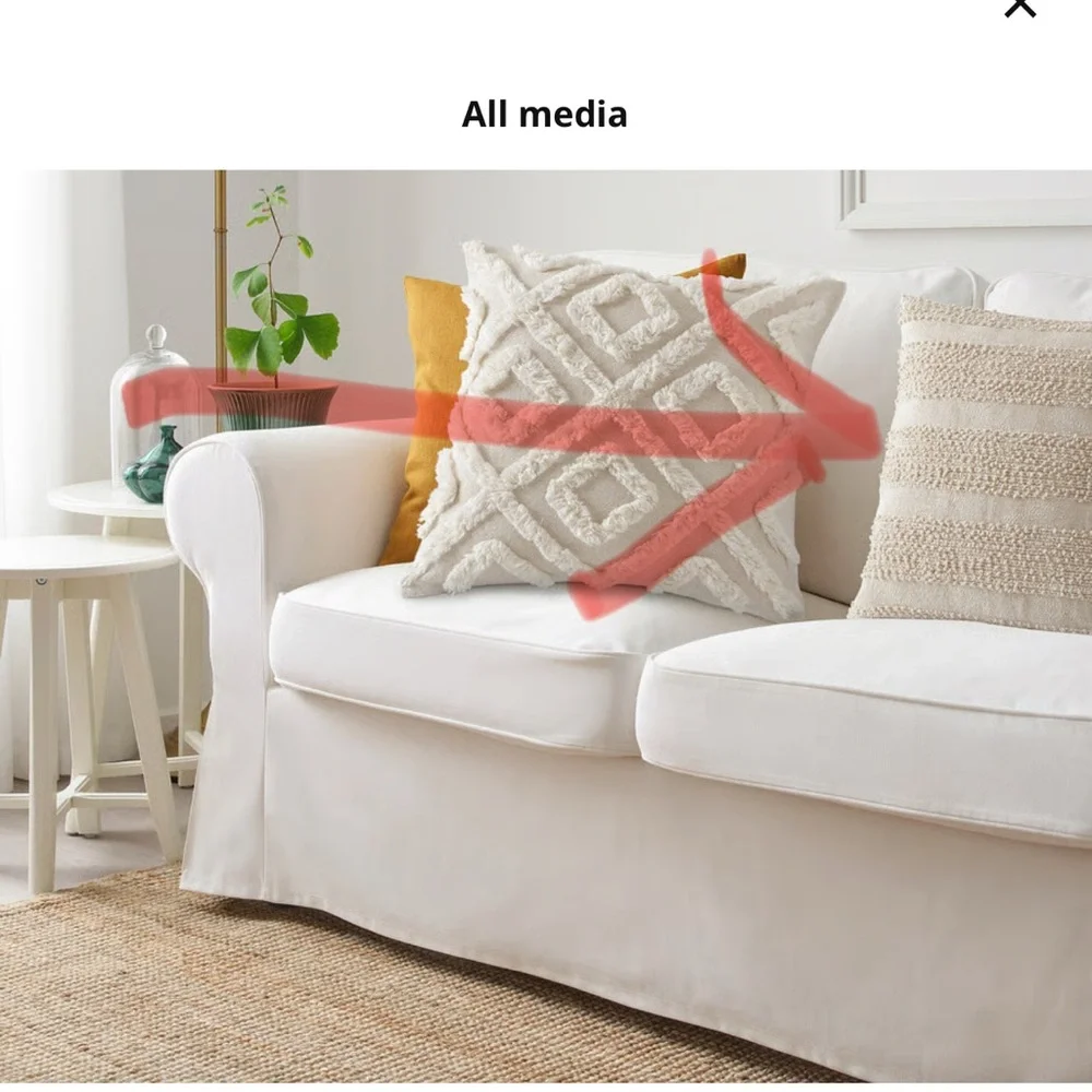 IKEA GÖLSTARR Cream Cushion Cover